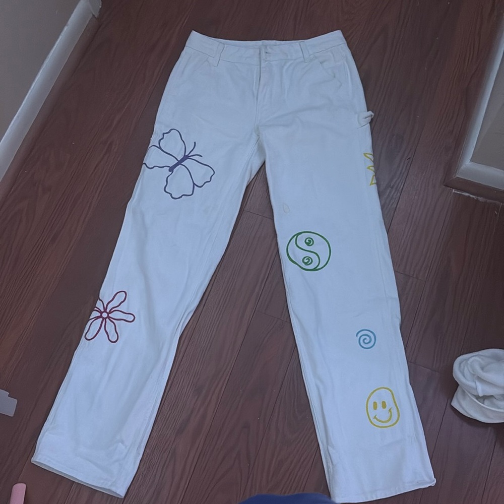 low rise white pacsun jeans
